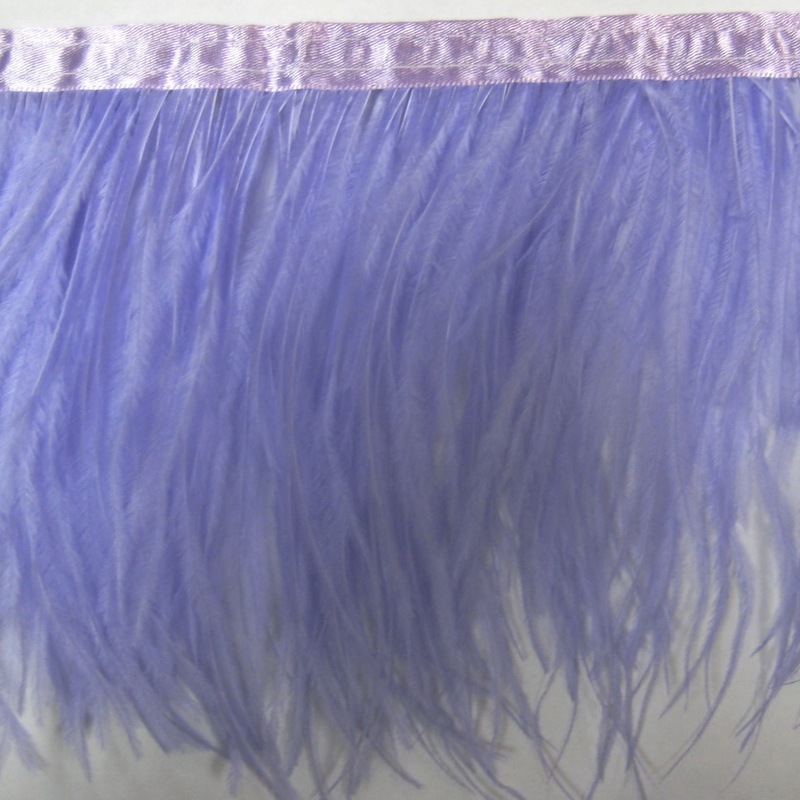 OSTRICH FRINGE LAVENDER BLUE